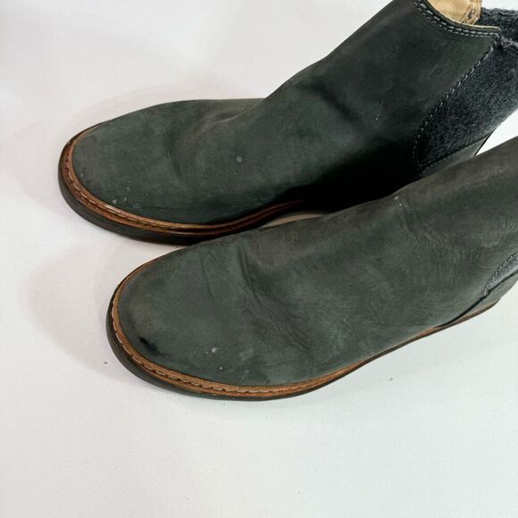 Clarks Boots Womens 10 Dark Gray Combi Solid Slip-On Round Toe Trace Fall Ankle - Picture 3 of 10